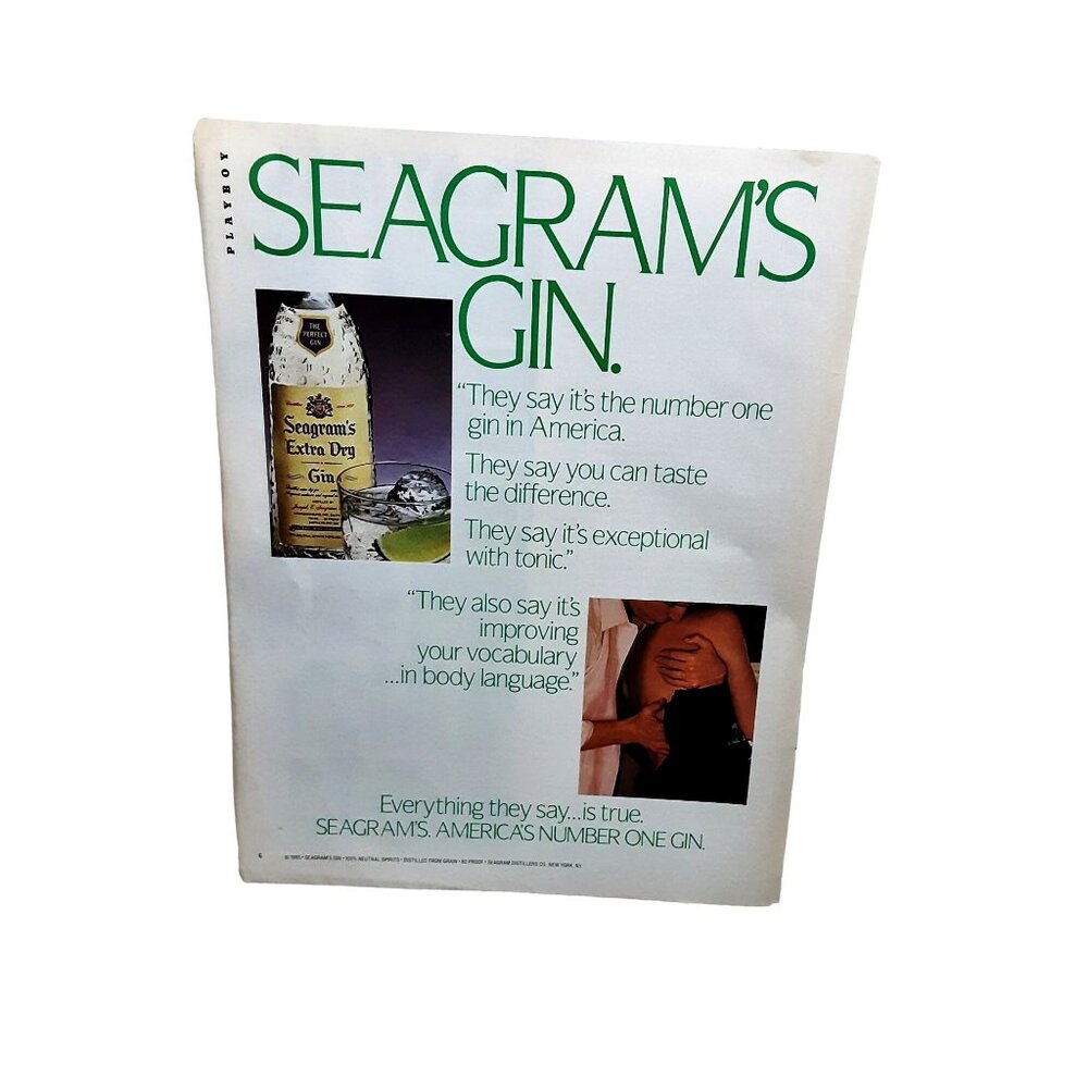 1985 Seagrams Gin Americas Number One Original Print Ad